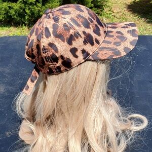 August Hat Company Leopard Ball Cap Animal Print NWT